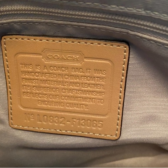 Coach Hampton Signature Braided Leather Logo Canvas Satchel - Picture 6 of 14